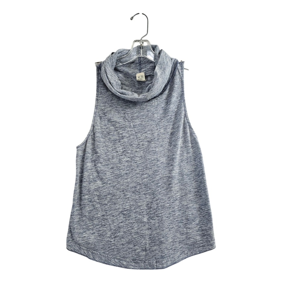 We The Free Tank Top Womens XS Blue Heathered Cowl Neck Sleeveless Shell cami